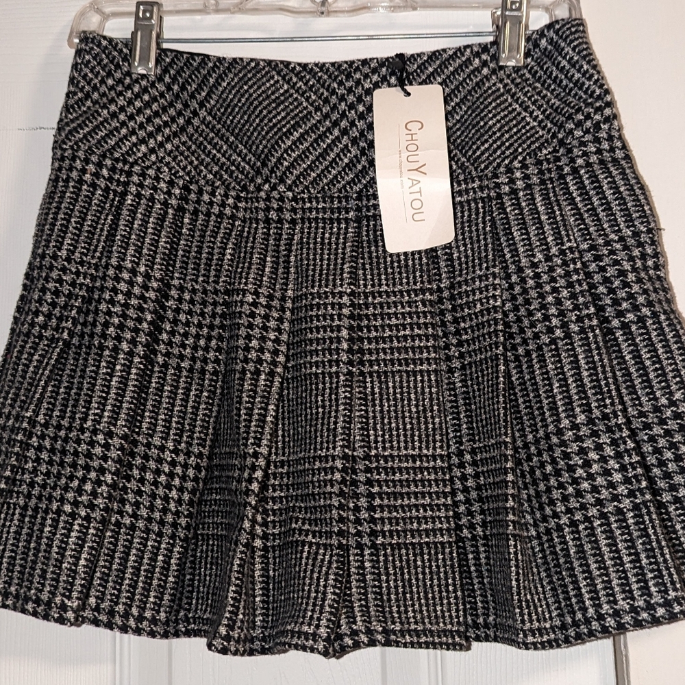 Plaid Pleated Skirt